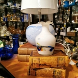 Holmegaard Vase mit mehrfarbiger Dekoration, 16 cm.