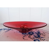 Glas Serviertablett in rot