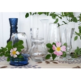 Kleine Kristallglass Vase mit Gravuren