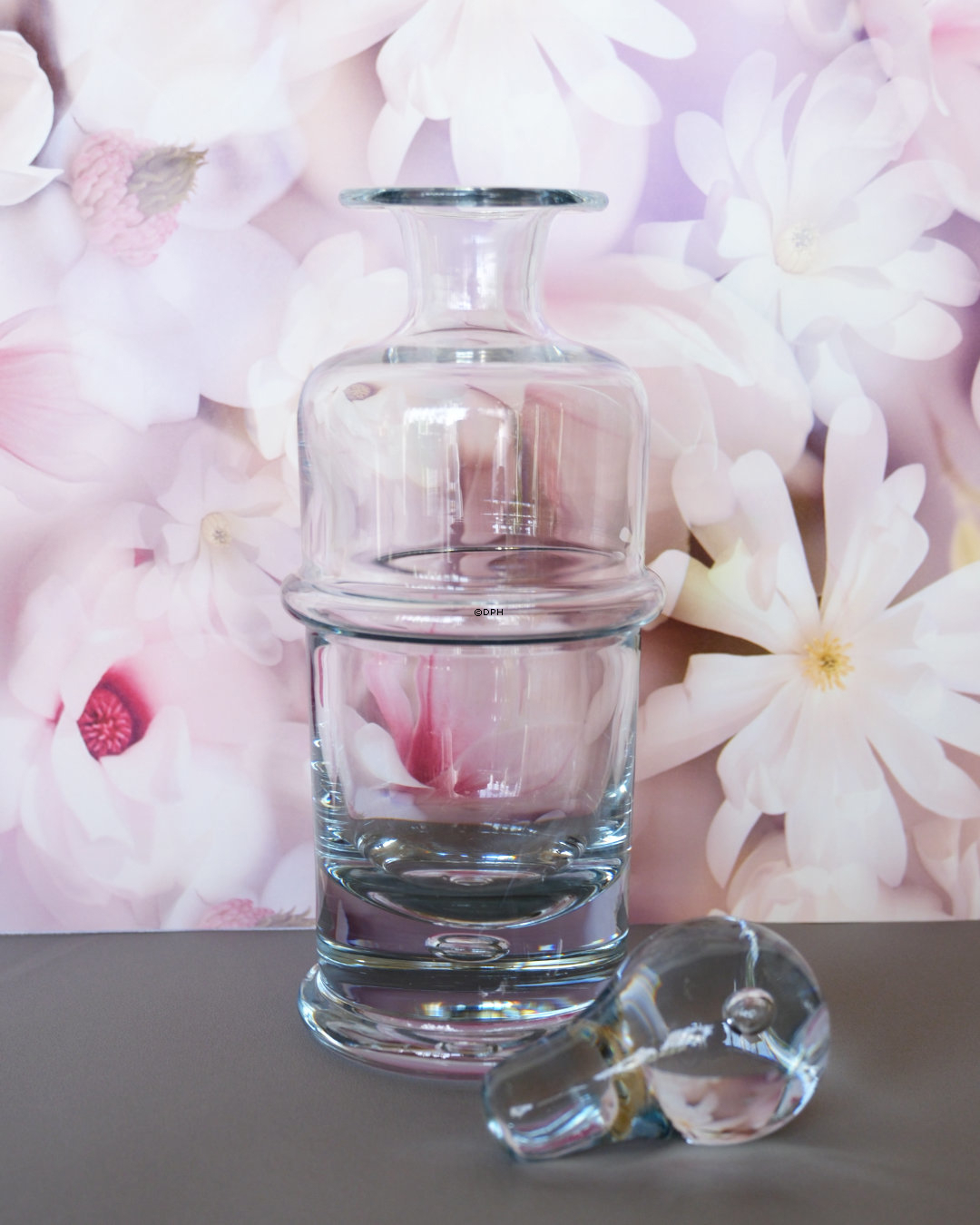 Holmegaard Regiment-Karaffe mit 4 Schnapsgläsern