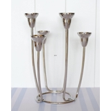Antike Georg Jensen Swing Kerzenständer, für 6 Kerzen, aus Edelstahl