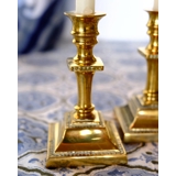 Alte Messingkerzenhalter für Weihnachtsbaumkerzen, 10 cm, Set von 2 Stück