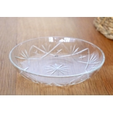 Glas Schale mit Gravuren