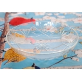 Glas Schale mit Gravuren