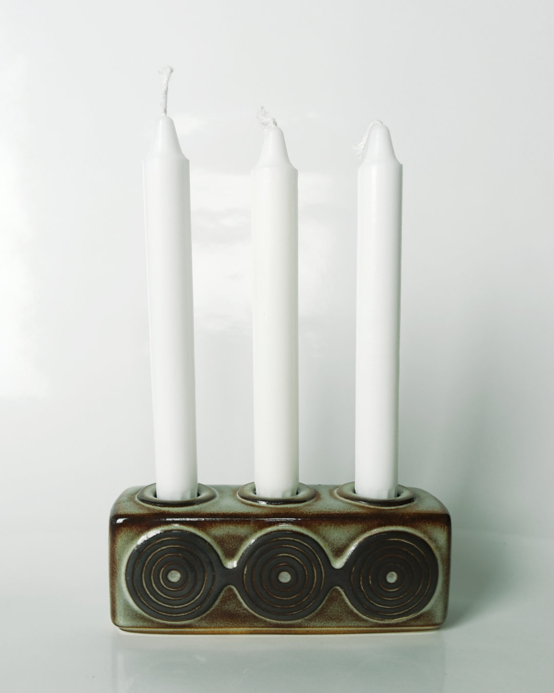 Søholm Kerzenhalter für 3 Kerzen, braune Glasur