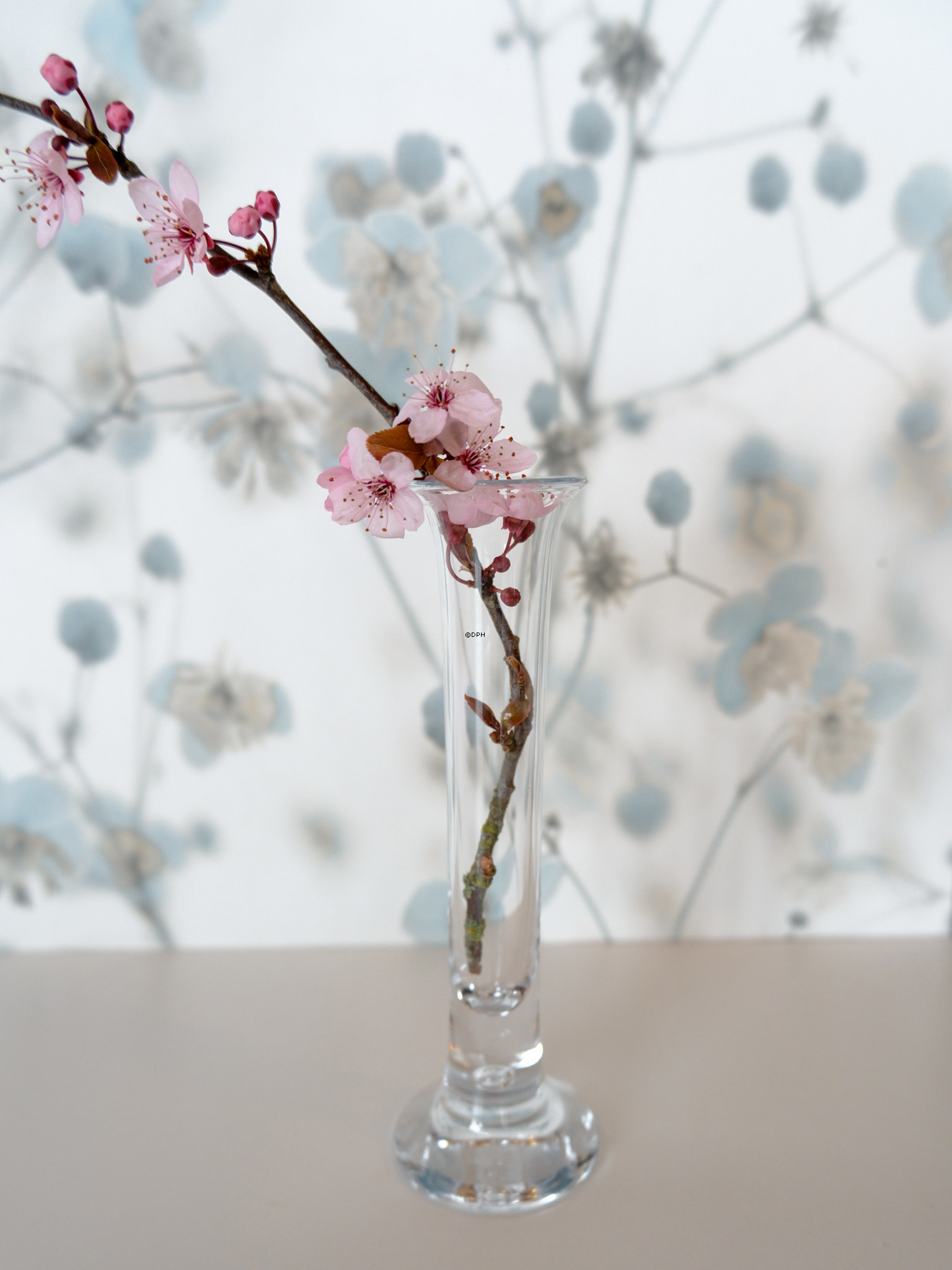 Holmegaard Vase klein, klar Solitär 17 cm