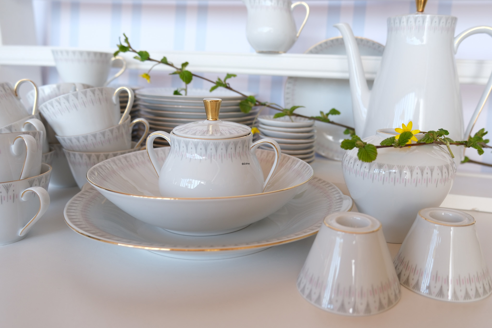 Bavaria Kongeaa Kaffeeservice für 12 Personen (Retro/Vintage)