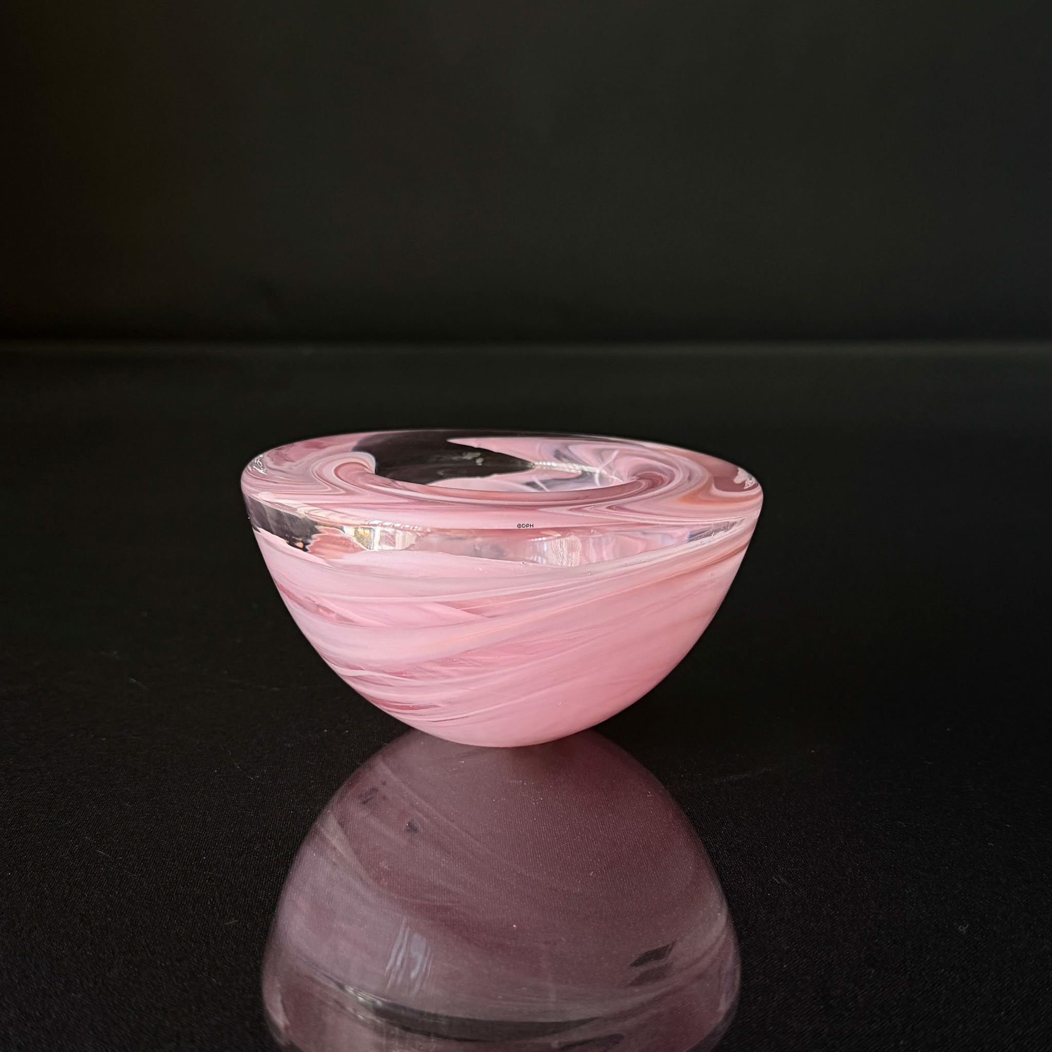 Kosta Boda Atoll Glas-Teelichthalter, rosa