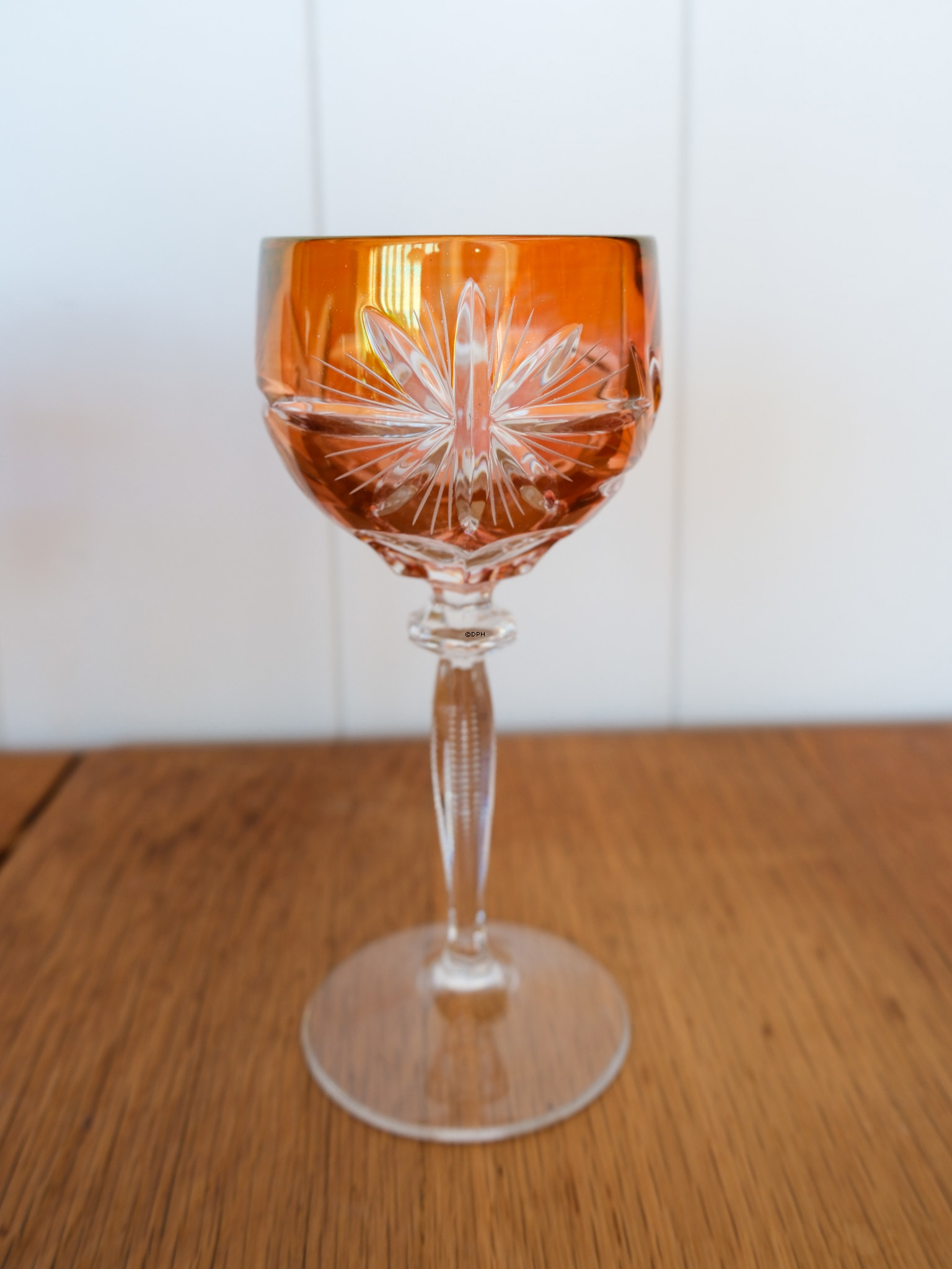 Böhmische Kristallweingläser mit Schliff, Set aus 9 Stück