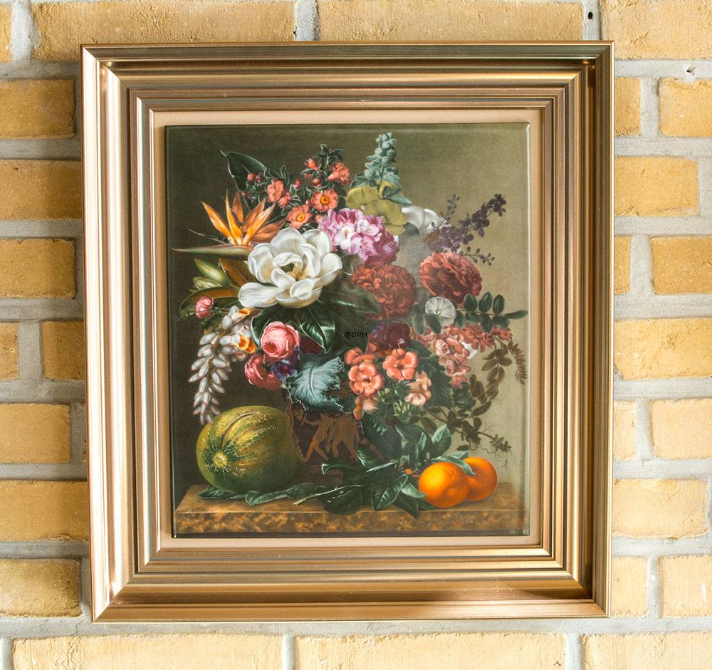 Porzellanbilder mit Blumen - (1 styk)  J. L. Jensen - Royal Copenhagen