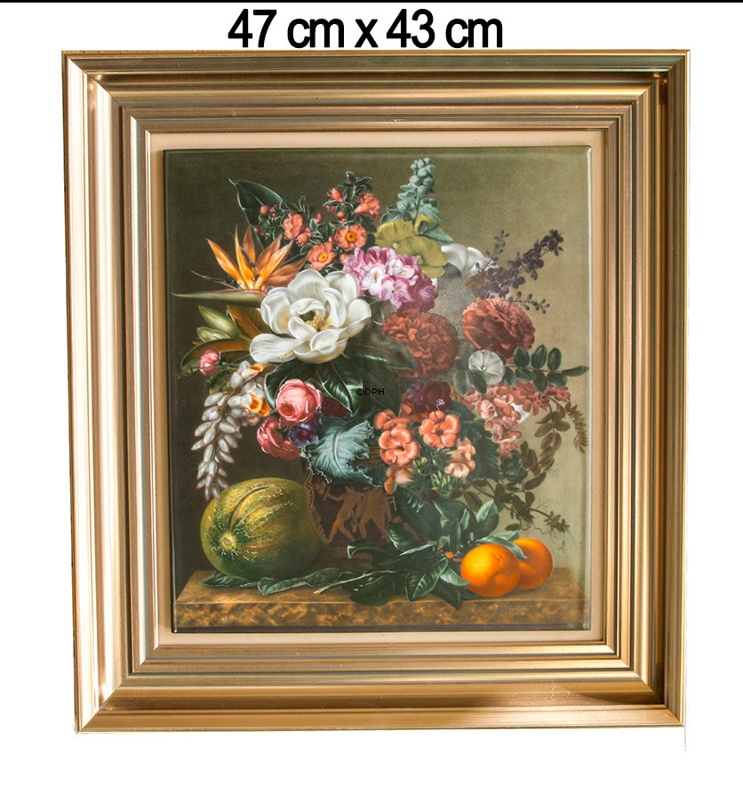 Porzellanbilder mit Blumen - 4er-Set J. L. Jensen - Royal Copenhagen