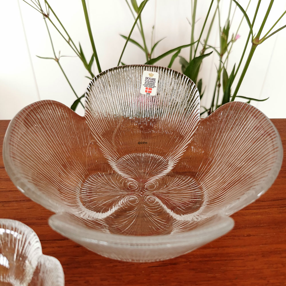 Holmegaard Garni Schale, klares Glas, 17 cm