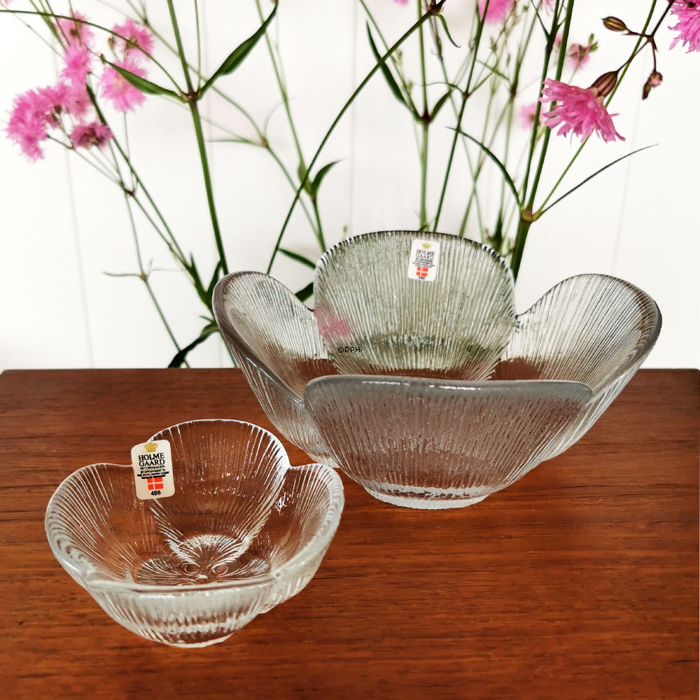 Holmegaard Garni Schale, klares Glas, 17 cm