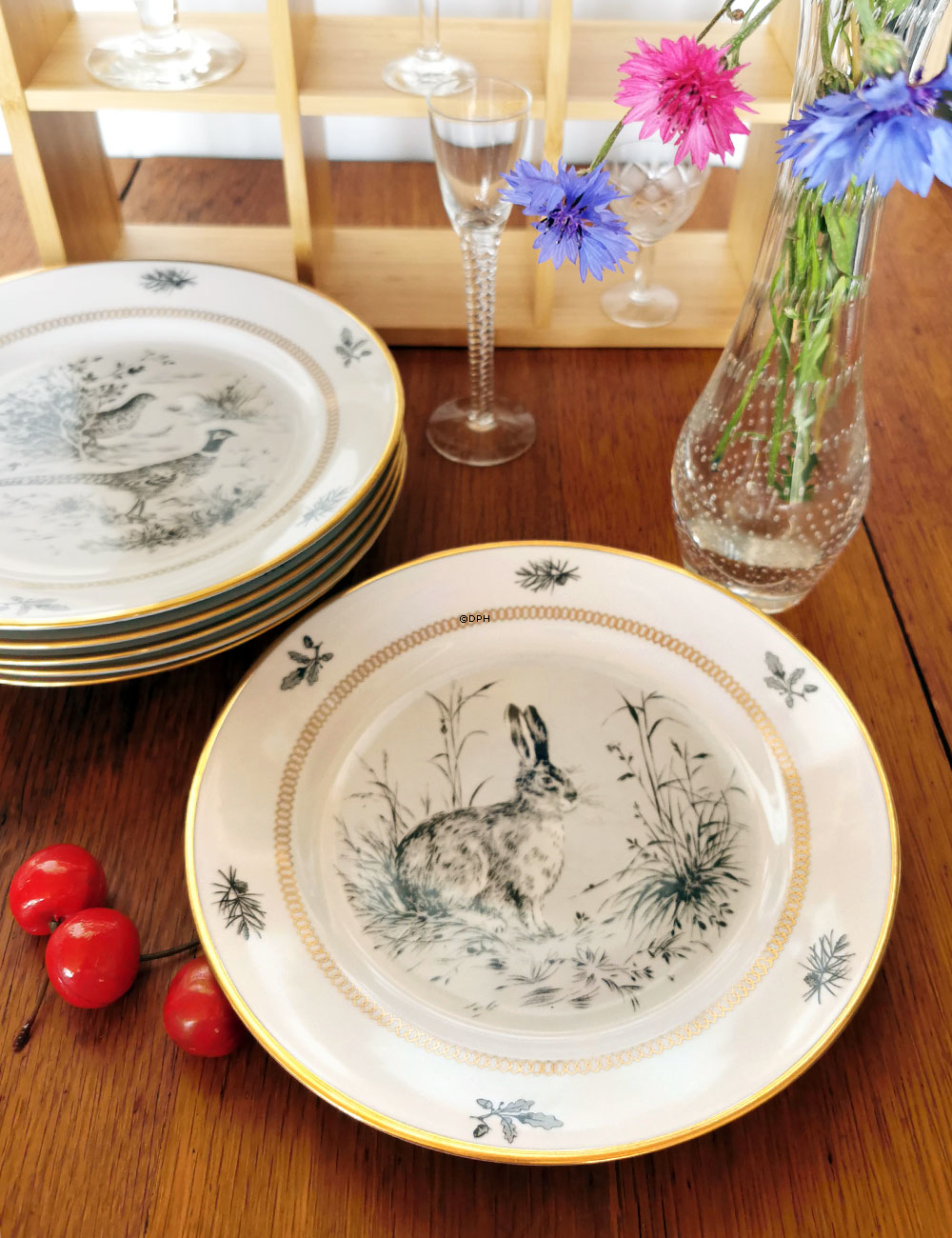 Kahla Könitz Platten mit Tieren, Set von 6 Stück