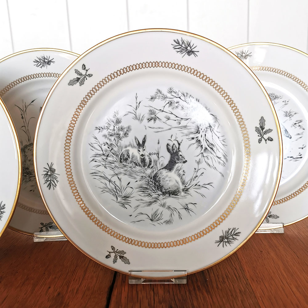 Kahla Könitz Platten mit Tieren, Set von 6 Stück