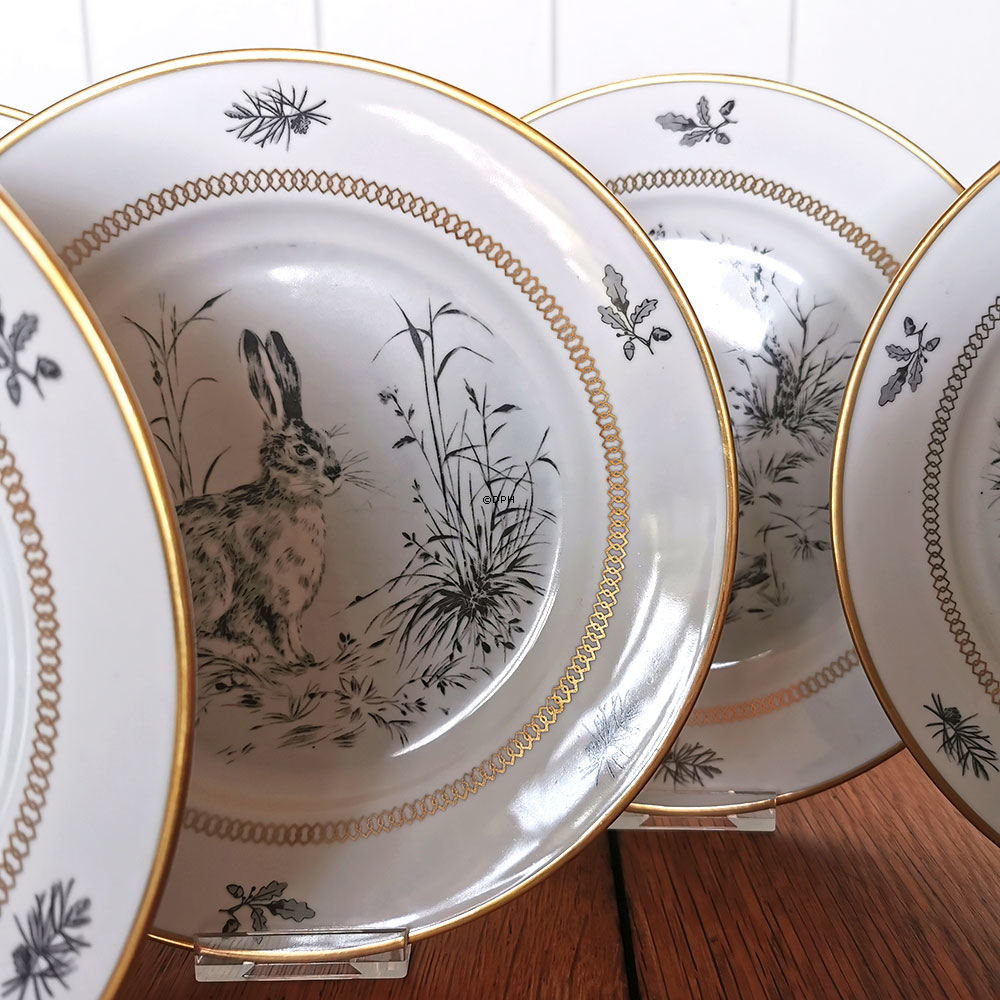 Kahla Könitz Platten mit Tieren, Set von 6 Stück