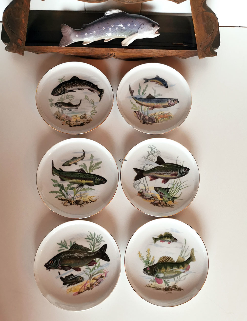 eller mit Fisch, Set von 6 Stück