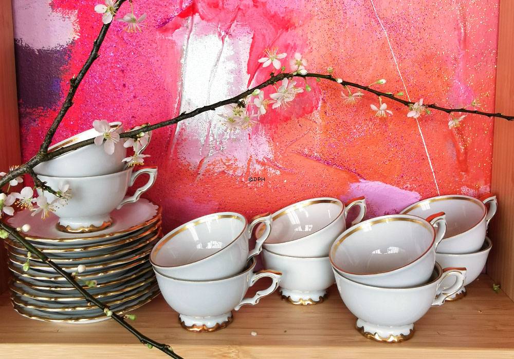 Kahla Espressotassen mit Untertassen, Set von 9 Stück