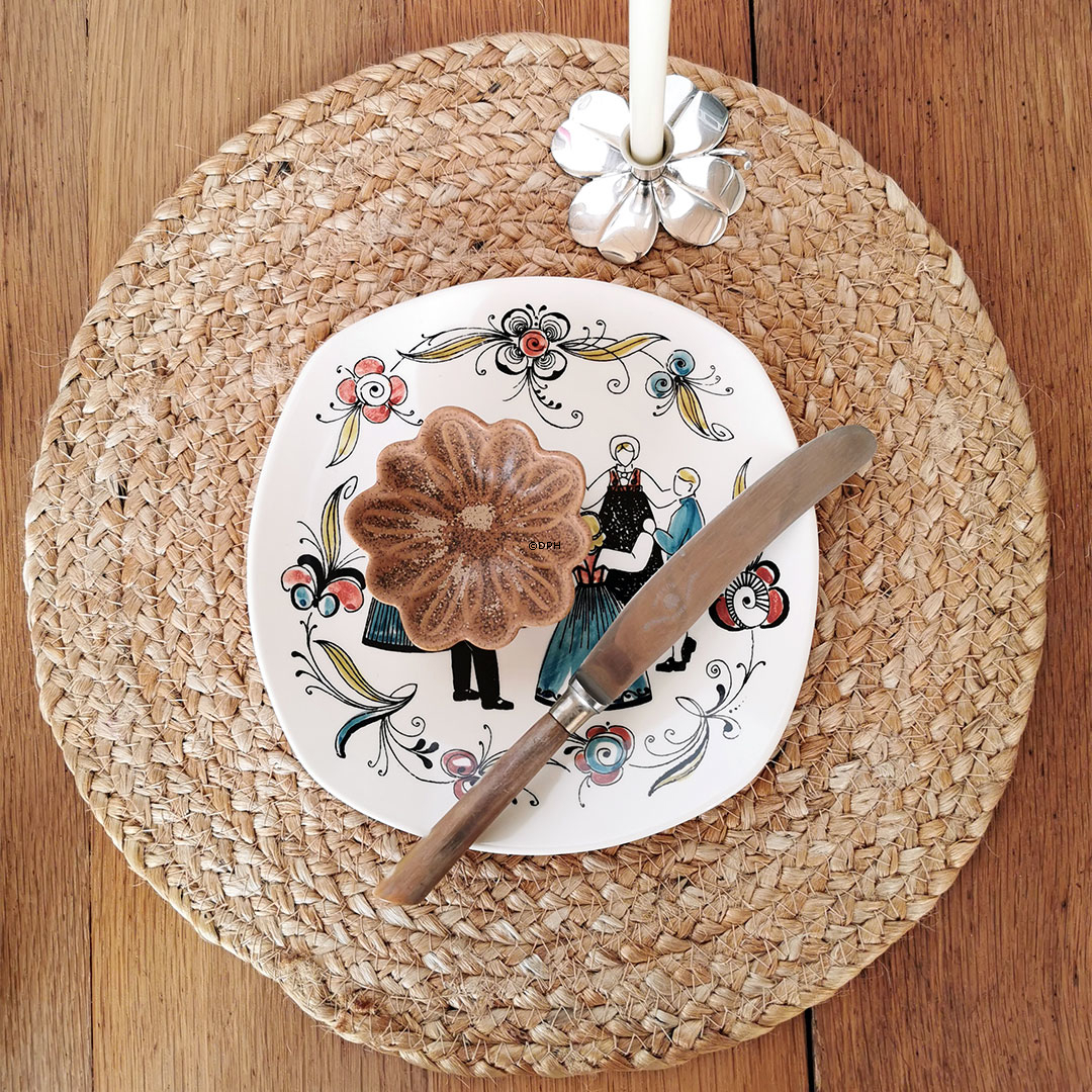 Stavangerflint, Teller mit Volkstänzern, 6 Stück