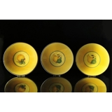 Aluminia Bellona Fruchtservice, Teller mit Früchten, 3 Stück