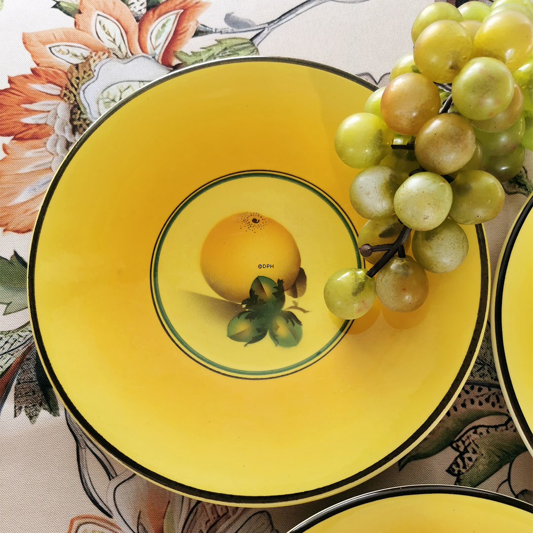 Aluminia Bellona Fruchtservice, Teller mit Früchten, 3 Stück