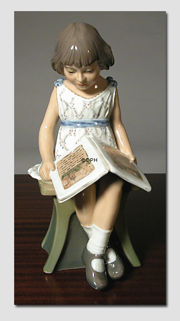 MÄDCHEN MIT BUCH (LESEN) Dahl Jensen Figur