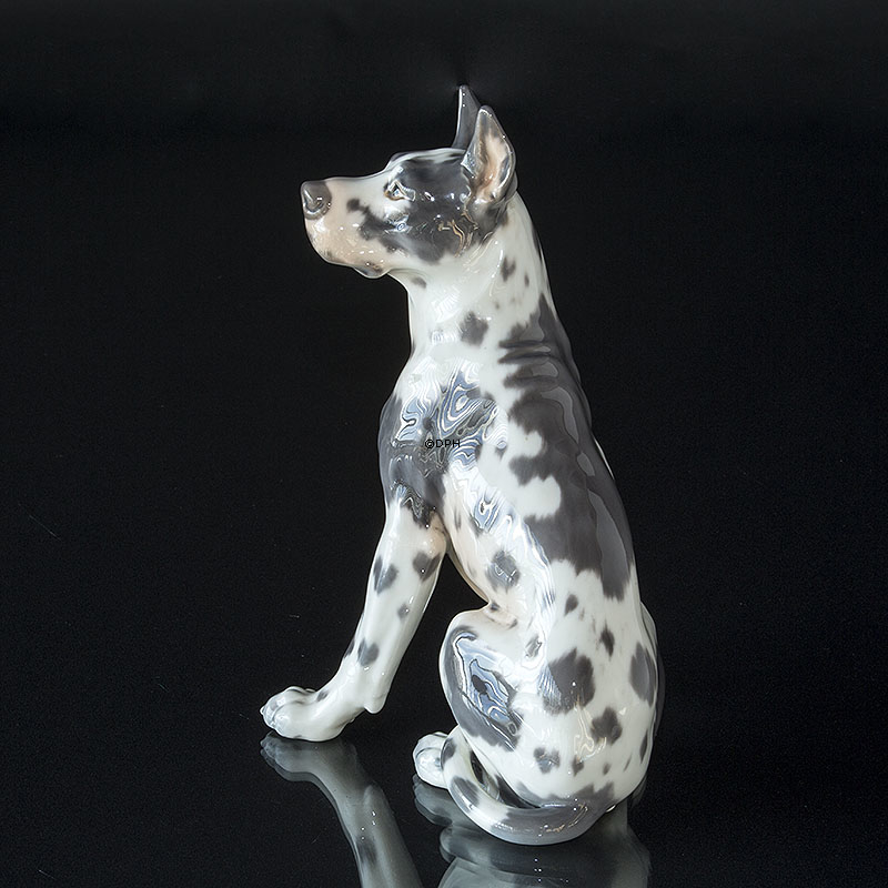 Dahl Jensen Dog figure, seated Grand Danois, no. 1111