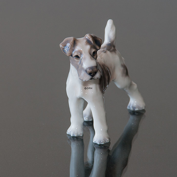 Dahl Jensen Hund Figur Rauharriger Foxterrier Nr. 1118