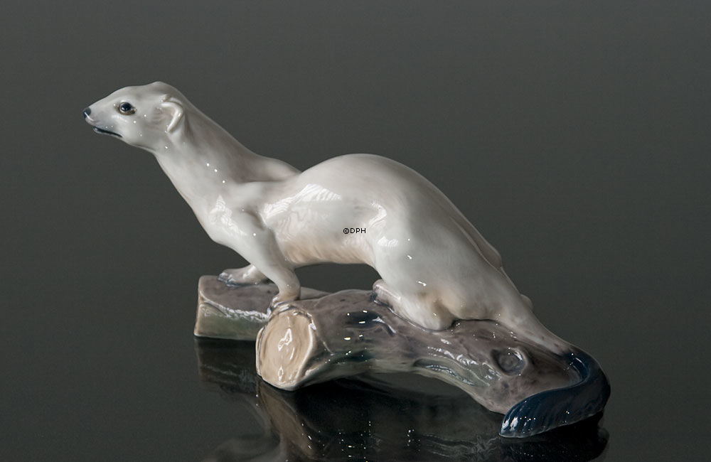 Hermelin auf Baumstamm Dahl Jensen Figur Nr. 1121