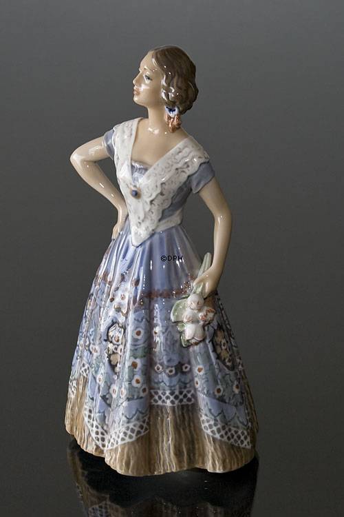 Spaniardin Mädchen in Kleid Figur Dahl Jensen