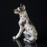 Dahl Jensen Dog figure, seated Grand Danois, no. 1128