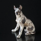 Dahl Jensen Dog figure, seated Grand Danois, no. 1128