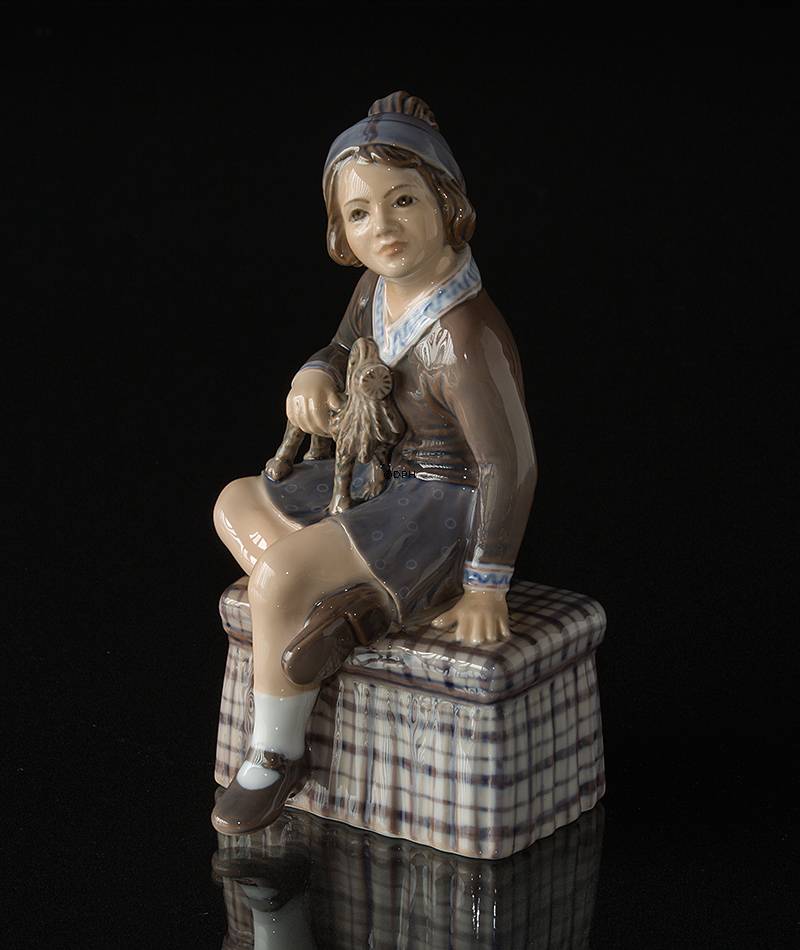 Mädchen mit Julbock Dahl Jensen Figur
