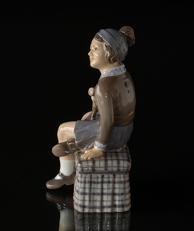 Mädchen mit Julbock Dahl Jensen Figur