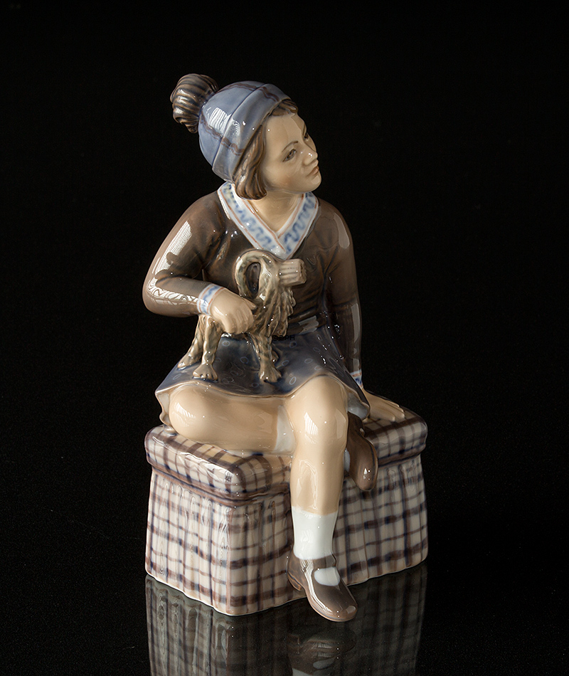 Mädchen mit Julbock Dahl Jensen Figur