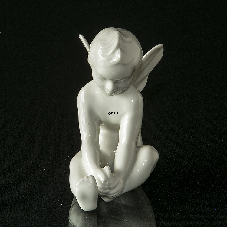 Engel/Cupid Figur, weiß, Dahl Jensen