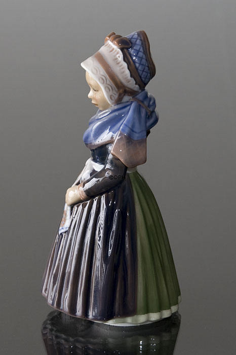 Dahl Jensen Figur Fanø Mädchen stehend in Regionaltracht, Höhe 18,5 cm
