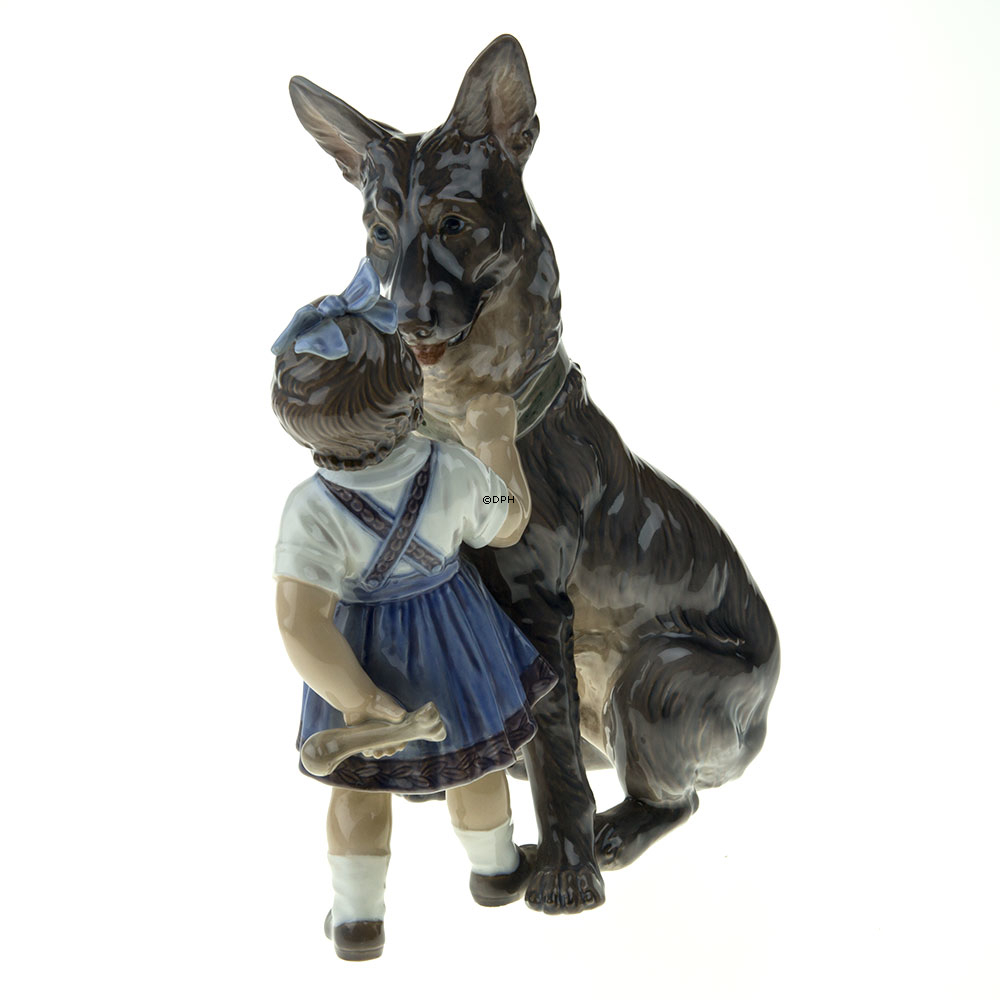 Mädchen mit Hund Dahl Jensen Figur Mädchen mit Hund Dahl Jensen Figur