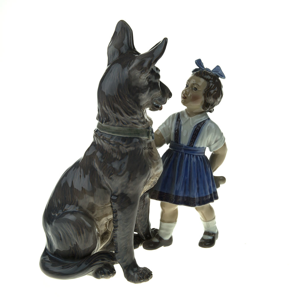 Mädchen mit Hund Dahl Jensen Figur Mädchen mit Hund Dahl Jensen Figur