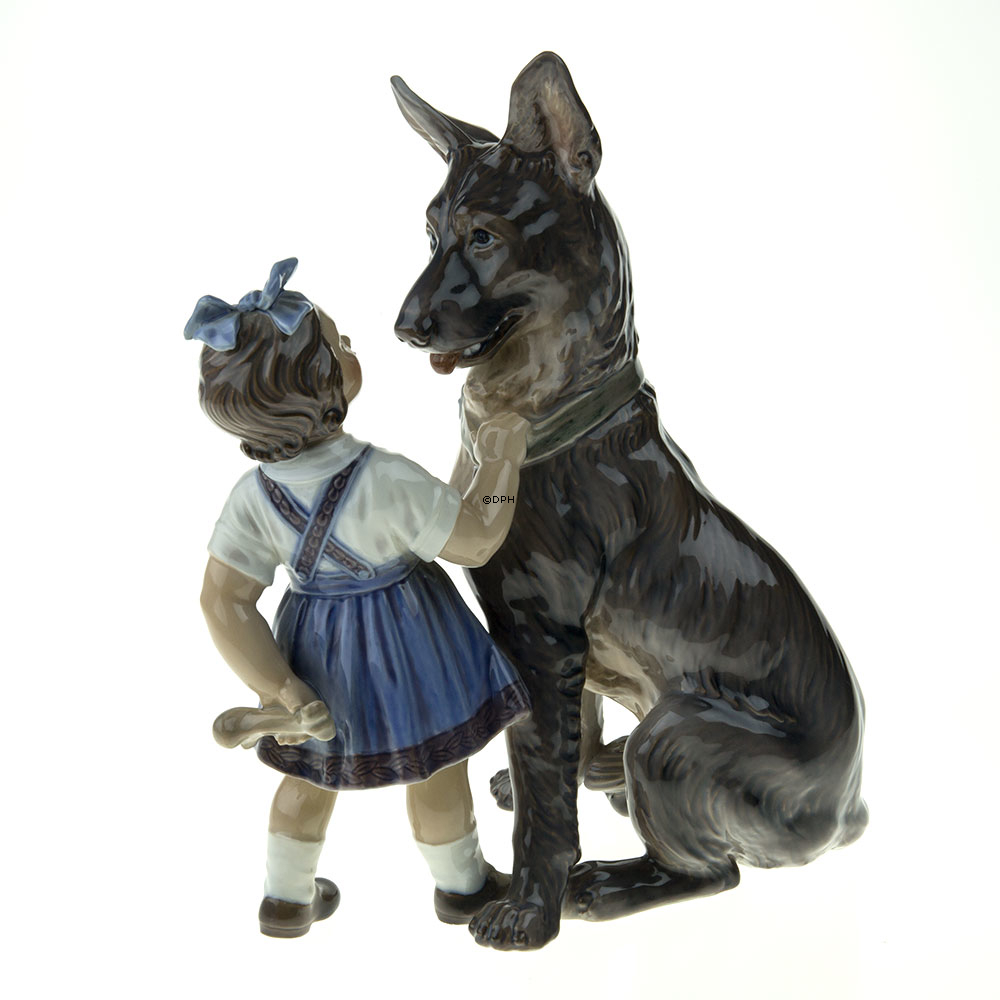 Mädchen mit Hund Dahl Jensen Figur Mädchen mit Hund Dahl Jensen Figur