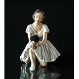 Ballerina mit Spiegel Figur Dahl Jensen (2nd sort has a crack on the right arm)
