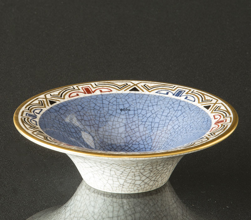 Dahl Jensen Blaue Schale Craquele 14 cm Nr. 124-725