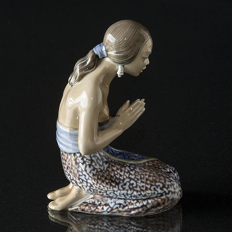 Betende Malay Frau "Abendgebet" Dahl Jensen Nr. 1253