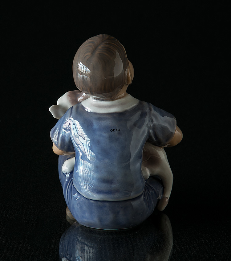 Junge mit Katze Dahl Jensen Figur Nr. 1291