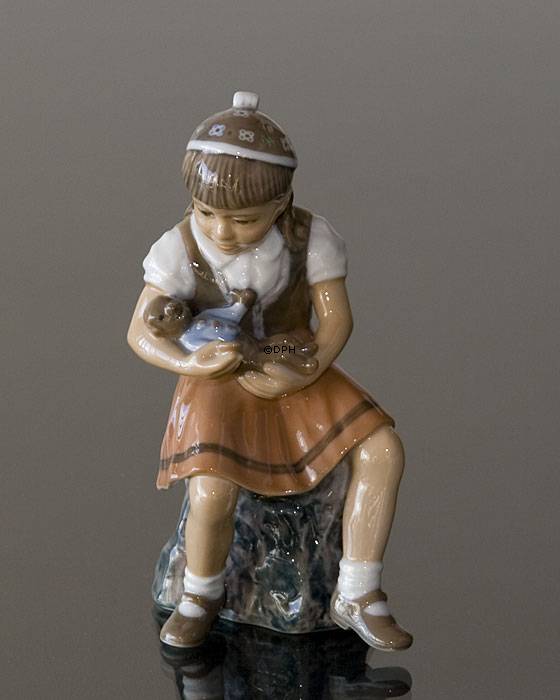 MÄDCHEN KLEINE BENTE 15CM Dahl Jensen Figur Nr. 1295