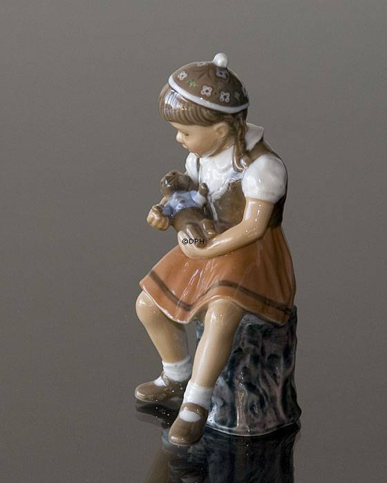 MÄDCHEN KLEINE BENTE 15CM Dahl Jensen Figur Nr. 1295