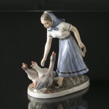 Mädchen mit Gänse Figur Dahl Jensen Nr. 1296