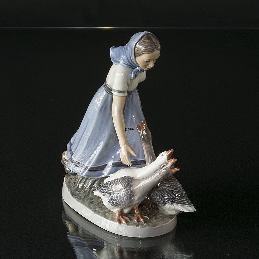 Mädchen mit Gänse Figur Dahl Jensen Nr. 1296