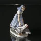 Mädchen mit Gänse Figur Dahl Jensen Nr. 1296