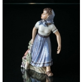 Gärtnermädchen mit gemüse, Dahl Jensen Figur Nr. 1301